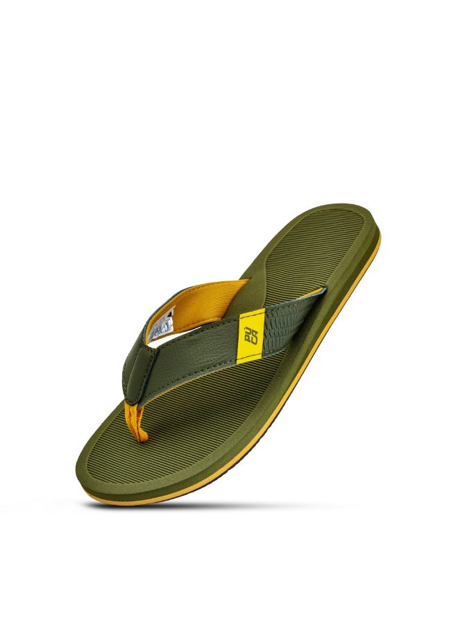 Puca Slippers For Men stability and durability Comfortable Men's Slippers Grind Olive - Image 1